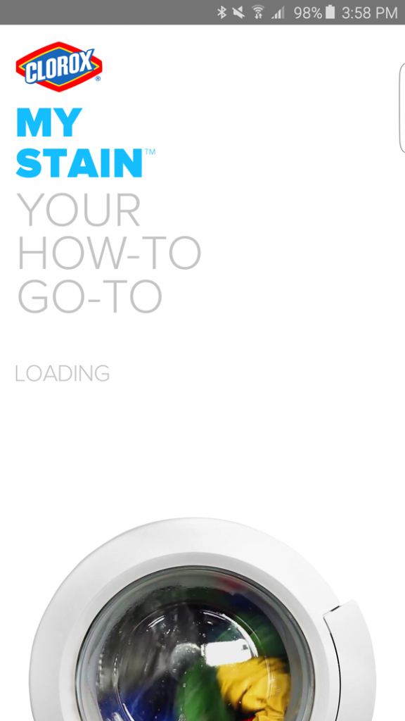 Clorox MyStain App Screenshot OPening image