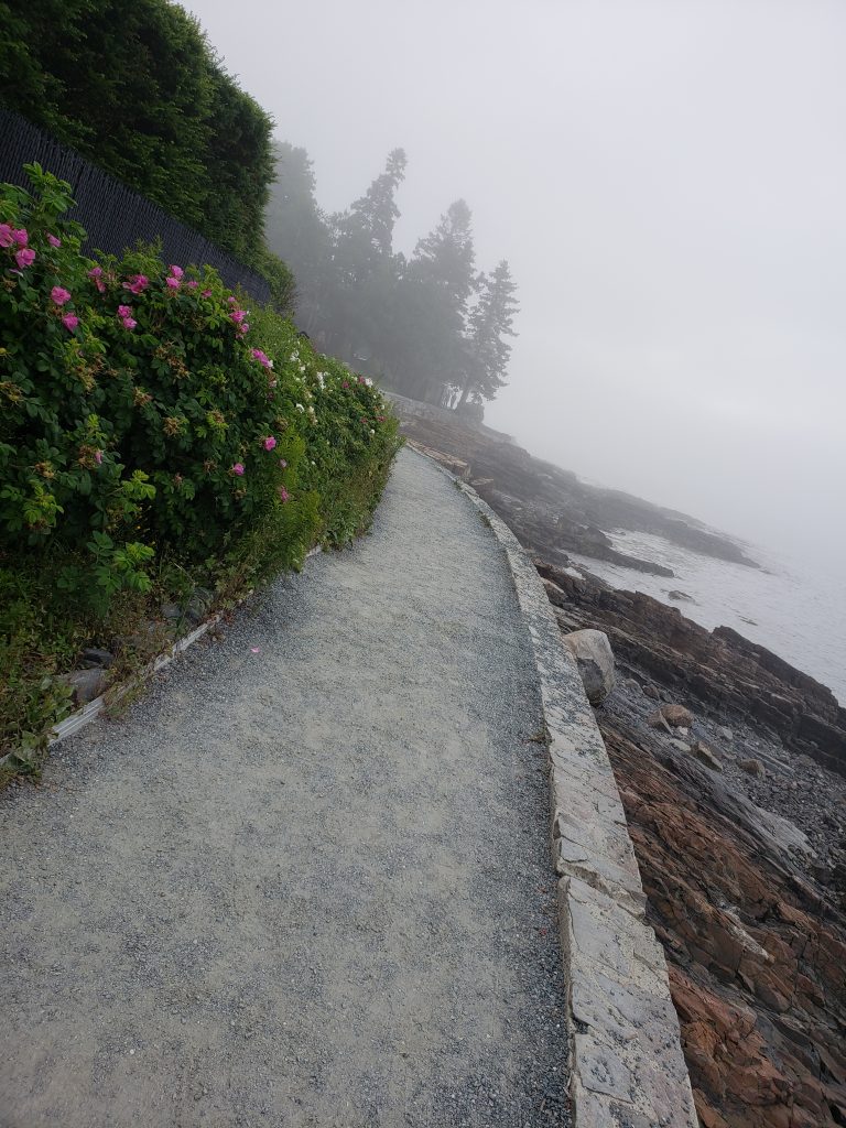 The Shore Path in Bar Harbor and the quiet serenity it offers