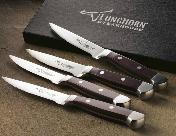 Longhorn Steakhouse Steak Knives GIft Set