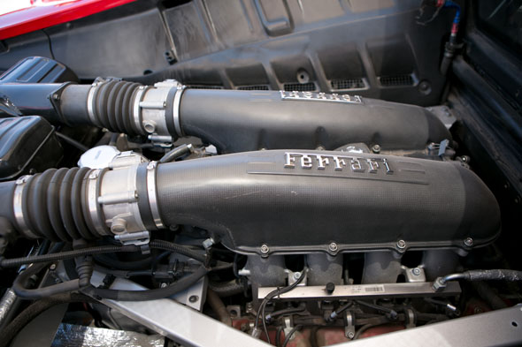 Under the hood of the Ferrari F430 GT at Dream Racing