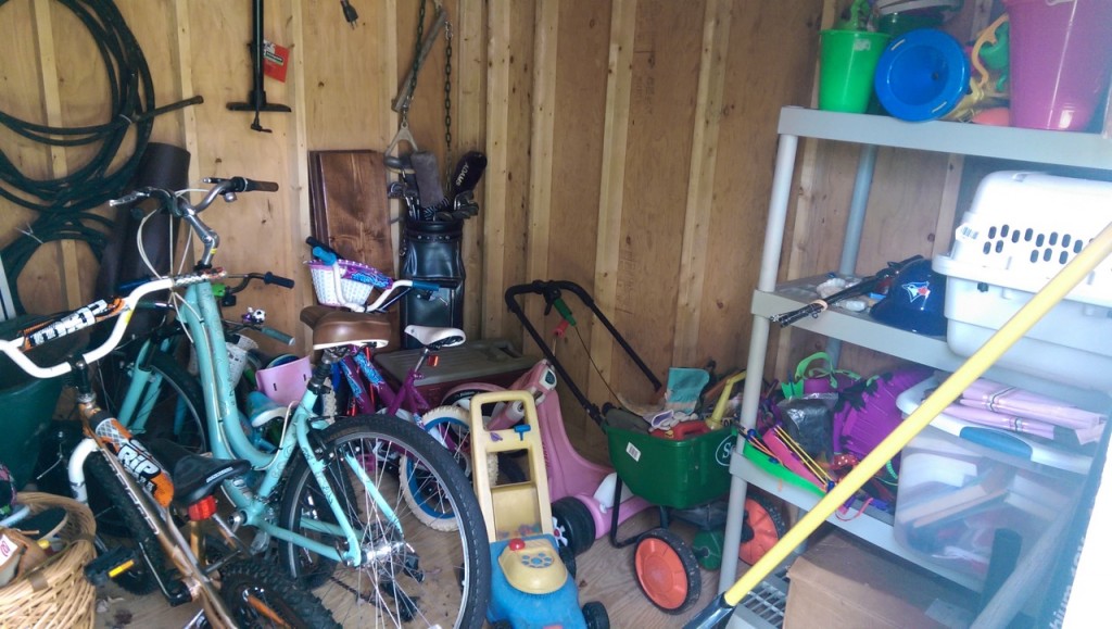 Spring 2014 Shed Reorganization BEFORE 2_Rubbermaid FastTrack