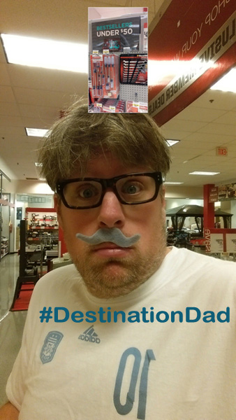 Sears #DestinationDad Tools on Jeff Bogle's Head