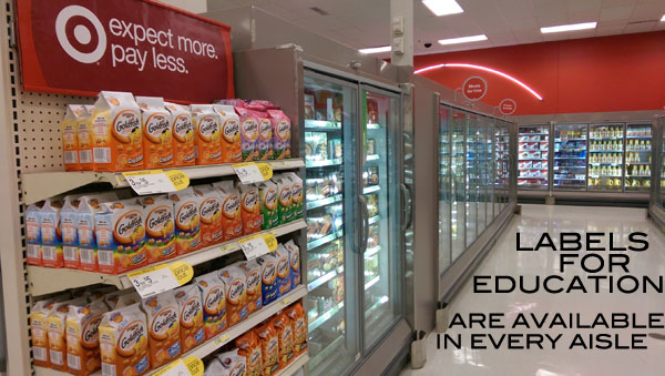 Labels for Education Goldfish on the Shelf in the aisle at Target