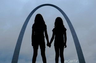 Silhouettes Inside The Arch