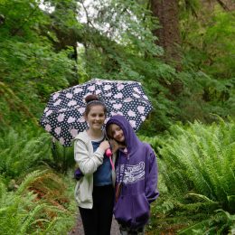 On The Loop Trail In The Hoh Rainforest With An Umbrella